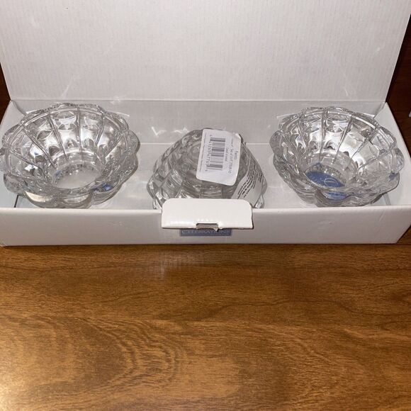 Mikasa Votive Candle Holders Celebrations Facets Collection Set Of 3 Open Box - Picture 1 of 16